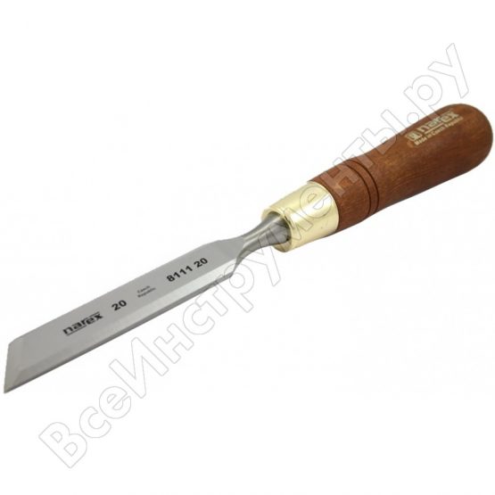 Косая правая стамеска с ручкой narex wood line plus 20 мм 811120