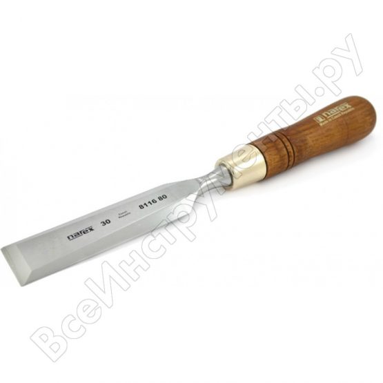 Плоская стамеска с ручкой narex wood line plus 30 мм 811680